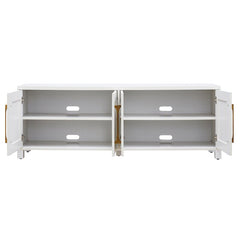 White Dayna TV Stand for TVs up to 78" Combine Functionality and Classic