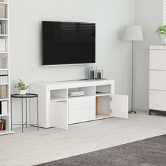 Solid Wood White Dayson TV Stand for TVs up to 50" 3 Open Compartments Perfect Organize
