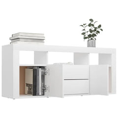 Solid Wood White Dayson TV Stand for TVs up to 50" 3 Open Compartments Perfect Organize