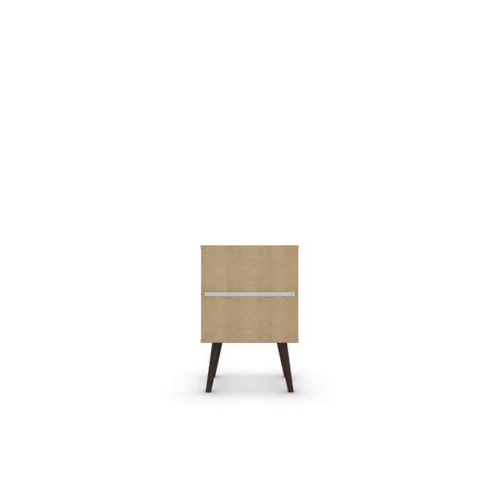 White/Rustic Brown Dazire 27.08'' Tall 1 - Drawer Nightstand