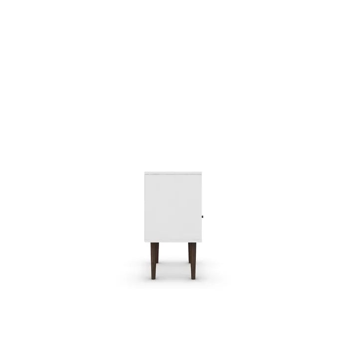 White/Rustic Brown Dazire 27.08'' Tall 1 - Drawer Nightstand