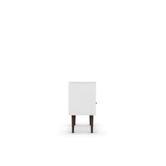 White/Rustic Brown Dazire 27.08'' Tall 1 - Drawer Nightstand
