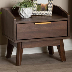 Deaglan 15.3'' Tall 1 - Drawer Nightstand in Walnut