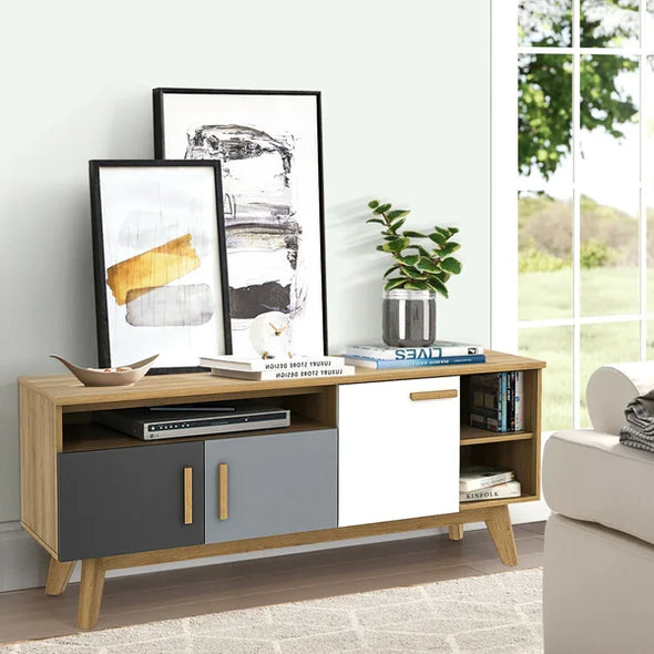 Debrodie TV Stand for TVs up to 65" Adjustable Shelves with Cable Management