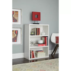 White Decorative Bookcases 44.25'' H x 30'' W Standard Bookcase Design