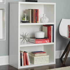 White Decorative Bookcases 44.25'' H x 30'' W Standard Bookcase Design