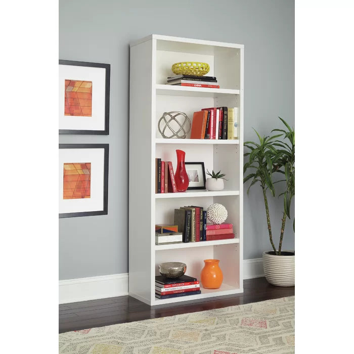 White Decorative Bookcases 72.77'' H x 30'' W Standard Bookcase