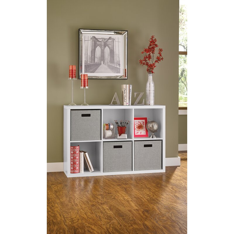 White Decorative Storage 30'' H x 43.98'' W Cube Bookcase Takes Storage and Organization