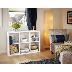 White Decorative Storage 30'' H x 43.98'' W Cube Bookcase Takes Storage and Organization