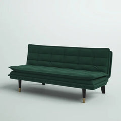Emerald Green Dedeaux Full 64.17'' Wide Tufted Back Convertible Sofa