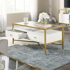 4 Legs Coffee Table with Storage Perfect For Orgnaize Add Modern Style And Design