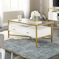 4 Legs Coffee Table with Storage Perfect For Orgnaize Add Modern Style And Design