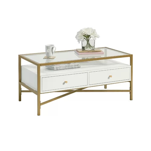 4 Legs Coffee Table with Storage Perfect For Orgnaize Add Modern Style And Design