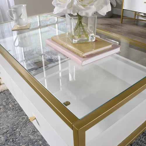 4 Legs Coffee Table with Storage Perfect For Orgnaize Add Modern Style And Design