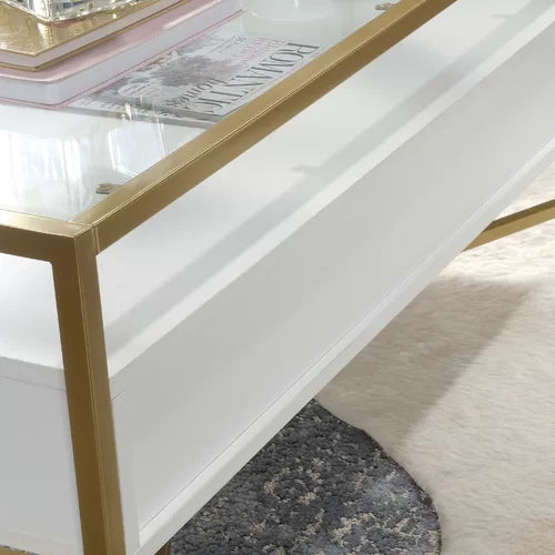 4 Legs Coffee Table with Storage Perfect For Orgnaize Add Modern Style And Design
