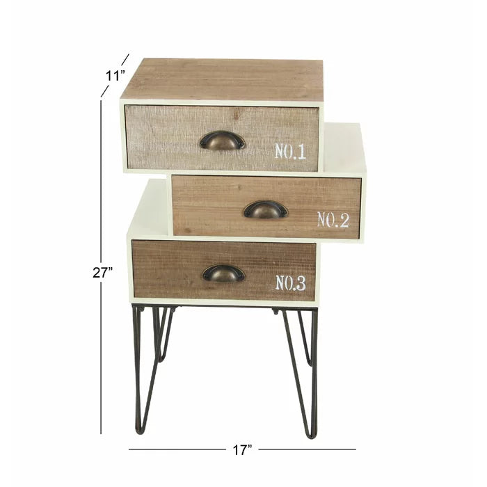 Delancey 3 Drawer 17'' W Chest Durable Structure and Design Stylish Storage