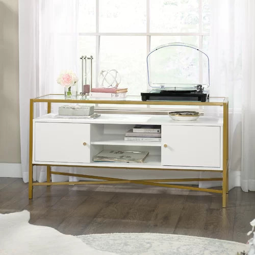 Deleon TV Stand for TVs up to 55" Provides you with Additional Space for Storage and Display