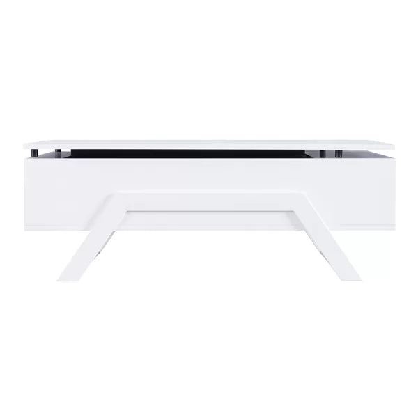 Delrio Lift Top Trestle Coffee Table Modern Style Perfect for Living Room