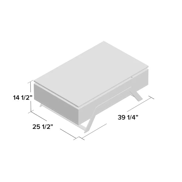 Delrio Lift Top Trestle Coffee Table Modern Style Perfect for Living Room