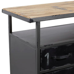 56'' Wide 6 Drawer Sideboard Sturdy Construction of Iron and Fir Wood