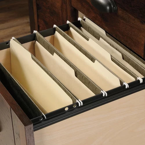 Curado Cherry Deniece Desk with Hutch Storage Area Behind a Louver Detailed