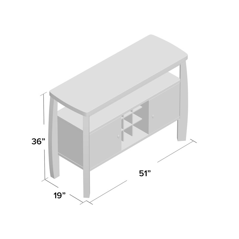 51'' Wide Sideboard Every Two Cabinets, Conceal Interior Shelves For Storing your Small Yet Necessary Items Like Cutlery, Napkins Or Table Mats
