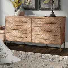 Derwent 6 Drawer 62'' W Clean Lined Silhouette and Boasts a Solid Neutral Finish