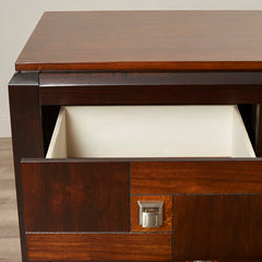 7 Drawer 52'' W Dresser Brings Streamlined Style to your Bedroom with its Unique Two-Tone Acacia and Walnut Finish