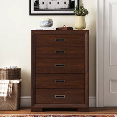 Diana 5 Drawer 38'' W Chest Built from Solid and Engineered Wood
