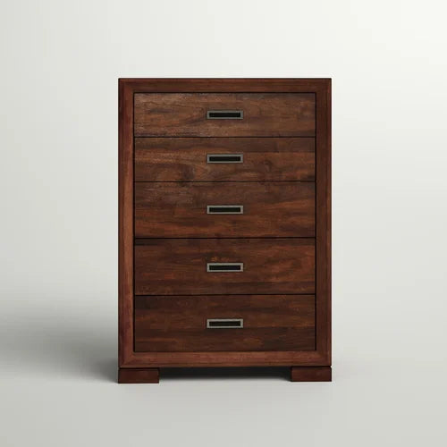 Diana 5 Drawer 38'' W Chest Built from Solid and Engineered Wood