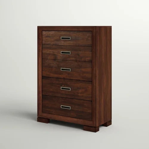 Diana 5 Drawer 38'' W Chest Built from Solid and Engineered Wood