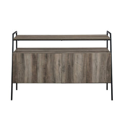 TV Stand for TVs up to 58" Four Cabinets Feature Beveled Door Fronts, Soft Close Hinges, and Have Adjustable Shelves that Provide Ample Room