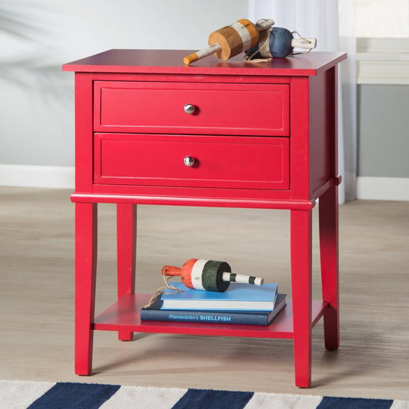 28.25'' Tall 2 - Drawer End Table Perfectly Next to your Sofa or Bed 2 Spacious Drawers for Storing