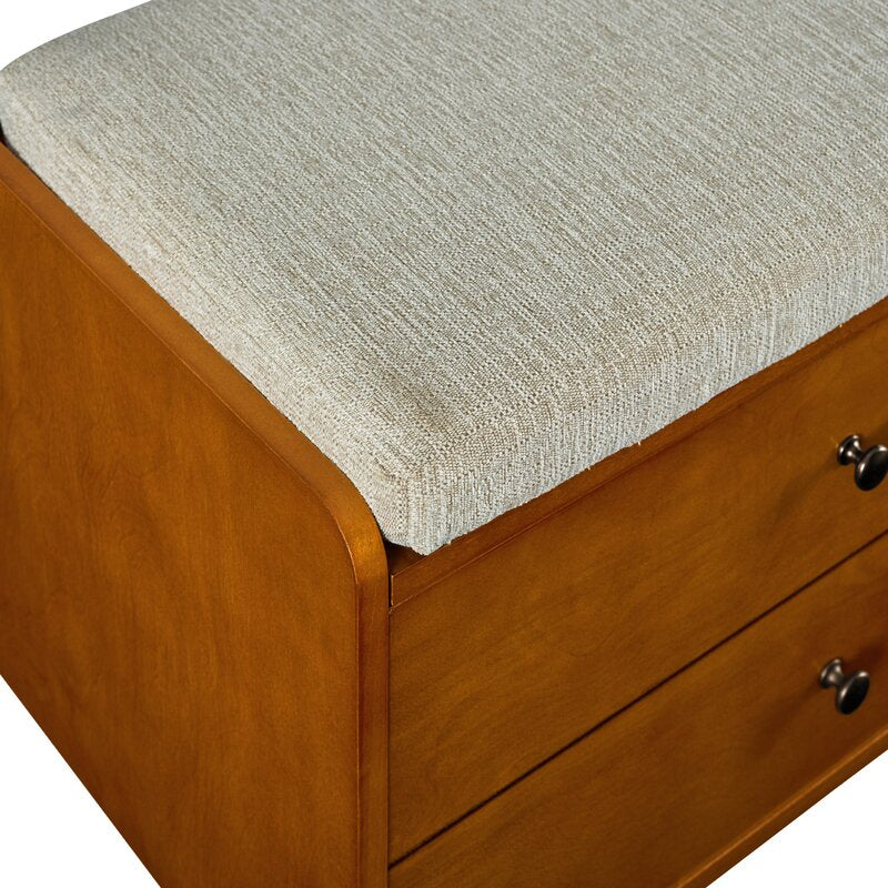 Acorn Flip Top Storage Bench Modern Storage Bench Provides Stylish Storage for your Entryway or Bedroom Polyester Upholstery