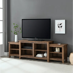 Dooly TV Stand for TVs up to 50" Rustic Oak open Storage Across the Board