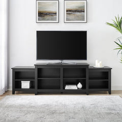 Solid Black TV Stand for TVs up to 50" Can Expose your Painted Pottery, Framed Family Photos, Impressive DVD Collection