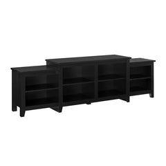 Solid Black TV Stand for TVs up to 50" Can Expose your Painted Pottery, Framed Family Photos, Impressive DVD Collection