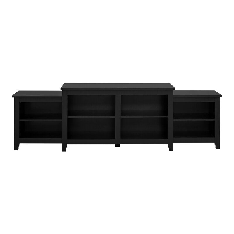 Solid Black TV Stand for TVs up to 50" Can Expose your Painted Pottery, Framed Family Photos, Impressive DVD Collection