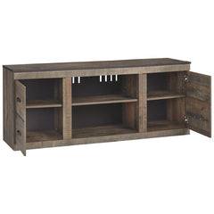 TV Stand for TVs up to 60" 2 Storage Cabinets Each with An Adjustable Shelf and Eemovable/Adjustable Center Shelf