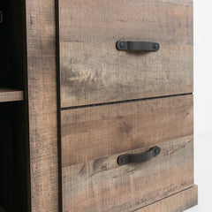 TV Stand for TVs up to 60" 2 Storage Cabinets Each with An Adjustable Shelf and Eemovable/Adjustable Center Shelf