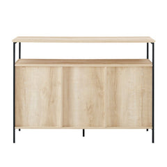 White Oak 48'' Wide Buffet Table 3 Doors with Soft Close Hinges on the Bottom Perfect for Organize