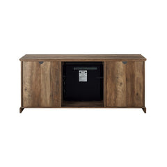 Rustic Oak Dougan TV Stand for TVs up to 65" with Fireplace Included