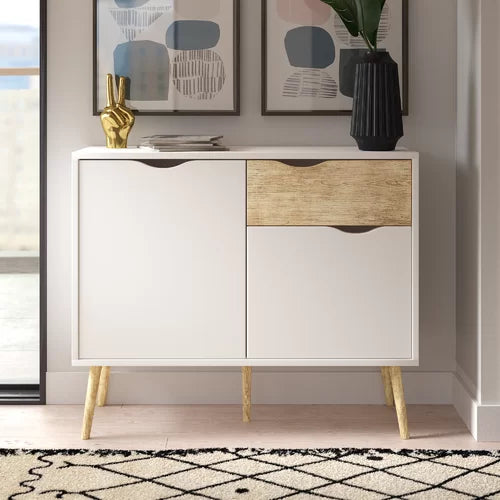 Dowler 32.17'' Tall 1 Drawer Accent Chest Crafted of Manufactured Wood
