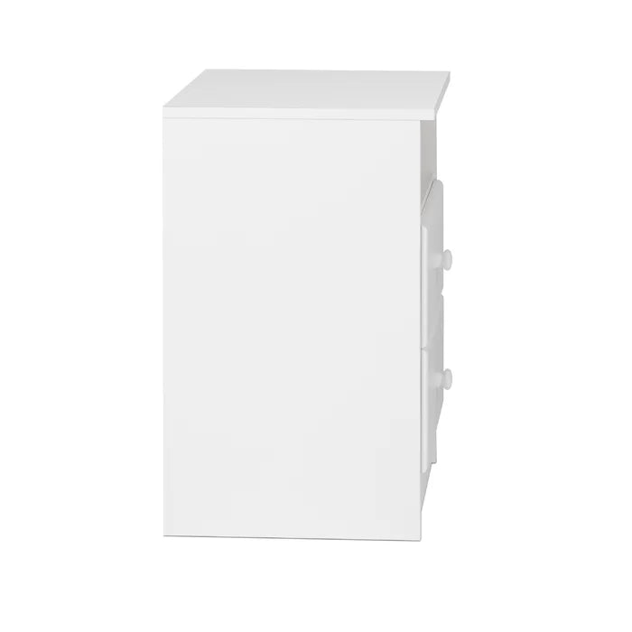 Bright White Doyle 24.5'' Tall 2 - Drawer Nightstand Solid Wood