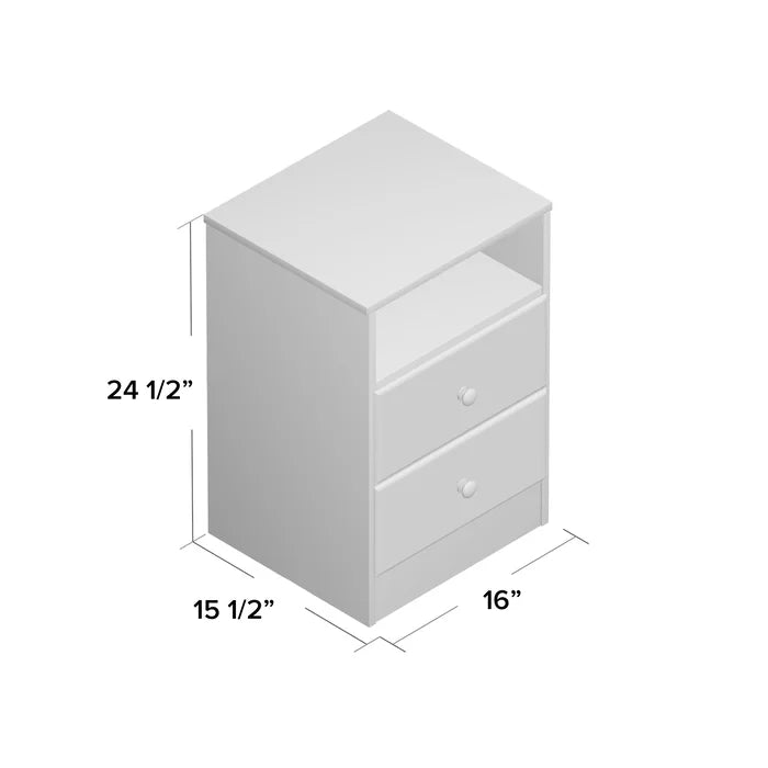 Doyle 2 cheap drawer nightstand