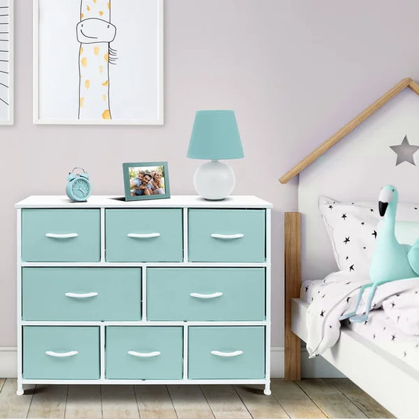 Aqua Dreanda 8 Drawer 11.8'' W Chest spacious fabric drawers with Soft Self Close Drawers