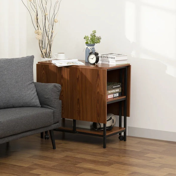 Drop Leaf Iron Dining Table Multi-Functional Table