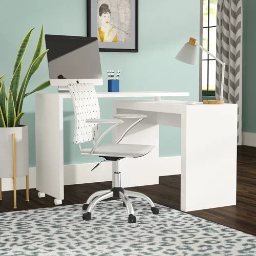 White Duffy L-Shape Desk Perfect Pick For Your Home Office