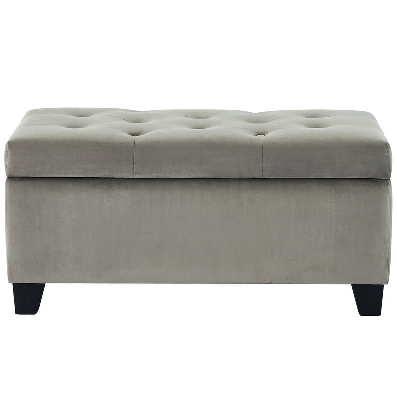 36'' Wide Velvet Tufted Rectangle Storage Ottoman with Offer Space to Sneakily Stow Folded Blankets