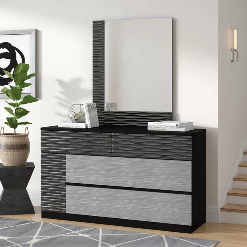 Durante 2 Drawer 55.1'' W Dresser Lacquer Blend Easily with Any Existing Color Palettes